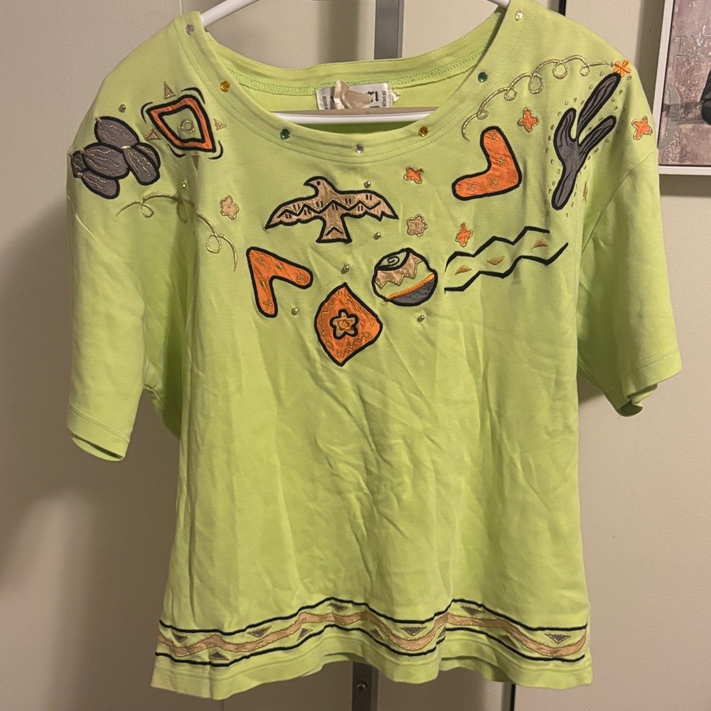 Kids Lime Green Graphic T-Shirt